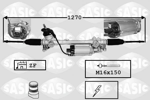SASIC 7176065 Steering rack 1K1423051EE