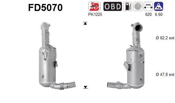 AS FD5070 Opel CORSA 2016 Diesel particulate filter