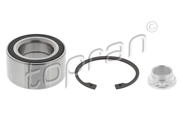TOPRAN 503 038 Wheel bearing kit Rear Axle Left, Rear Axle Right, with nut, with retaining ring, 75 mm