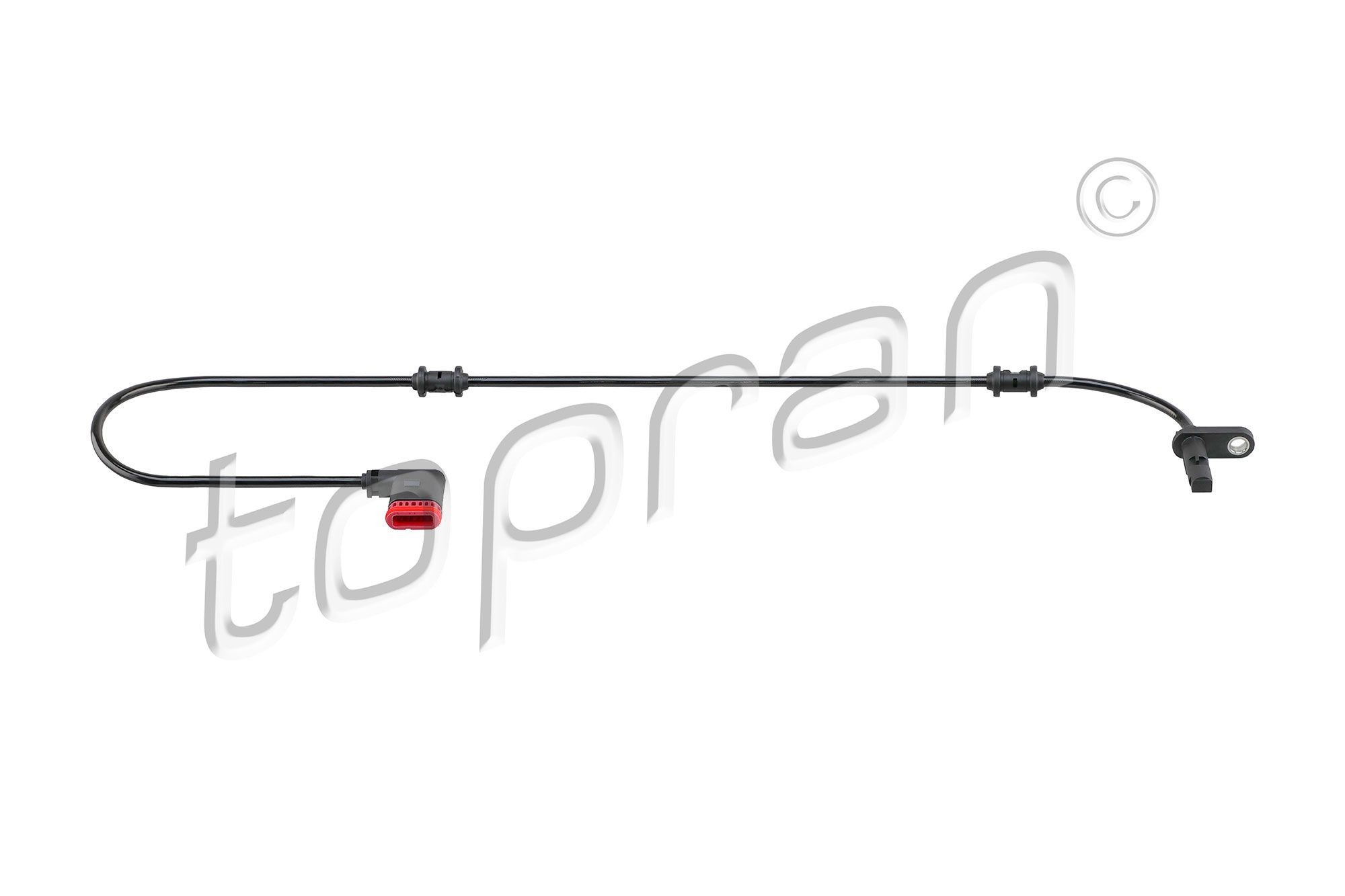 TOPRAN 622 752 ABS sensor Rear Axle Left, Rear Axle Right, with cable, for vehicles with ABS, 2-pin connector, 730mm