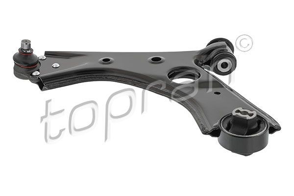629 711 TOPRAN Control arm FIAT with rubber mount, with ball joint, Lower, Front Axle Left, Control Arm, Sheet Steel, Black-painted, Cathodic Painting
