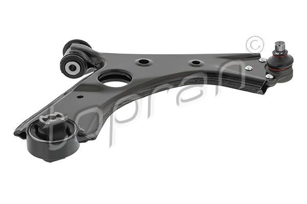 TOPRAN 629 712 Suspension arm with rubber mount, with ball joint, Lower, Front Axle Right, Control Arm, Sheet Steel, Black-painted, Cathodic Painting