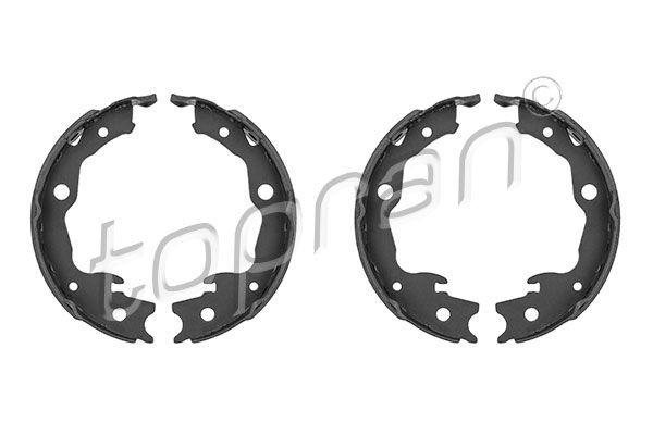 Handbrake brake pads TOPRAN Rear Axle, with mounting manual, with E quality seal - 633 902