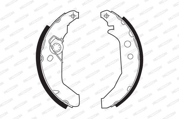 FERODO PREMIER 178 x 32 mm, with accessories Thickness: 3,3mm, Width: 32mm Brake Shoes FSB265 buy