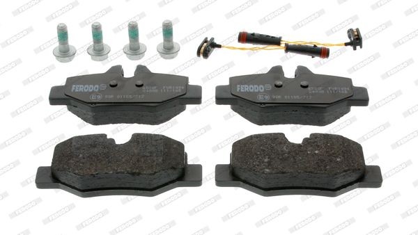 FVR1494 Set of brake pads FVR1494 FERODO incl. wear warning contact, with brake caliper screws, with accessories