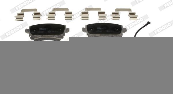 FVR1644 Set of brake pads FVR1644 FERODO incl. wear warning contact, with brake caliper screws, with accessories