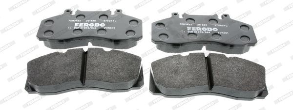 FERODO PREMIER FVR501 Brake pad set prepared for wear indicator, without accessories