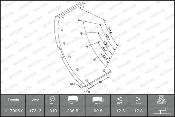 K170960F3653 Brake Lining Kit, drum brake FERODO 17318 review and test