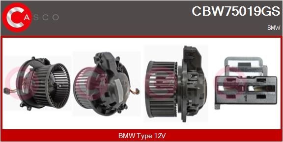 CASCO CBW75019GS Heater blower motor BMW F31 340 i xDrive 326 hp Petrol 2018 price