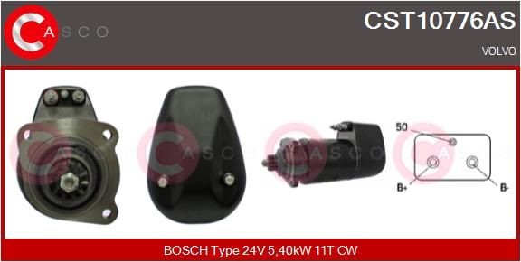 CASCO CST10776AS Anlasser für VOLVO F 80 LKW in Original Qualität