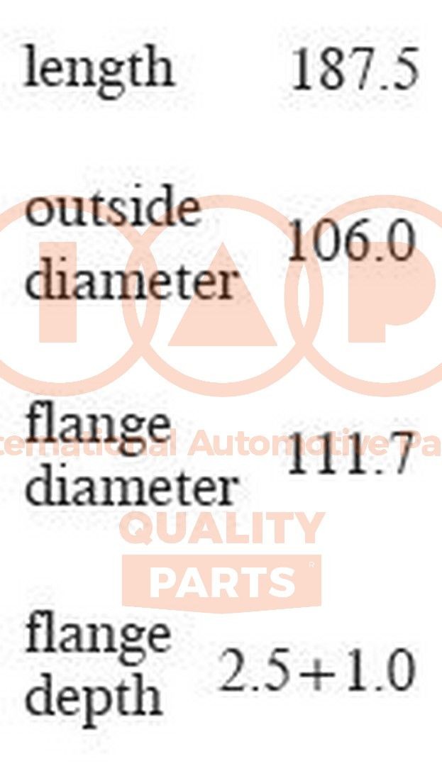 IAP QUALITY PARTS 103-17020S Cylinder sleeve TOYOTA FJ in original quality
