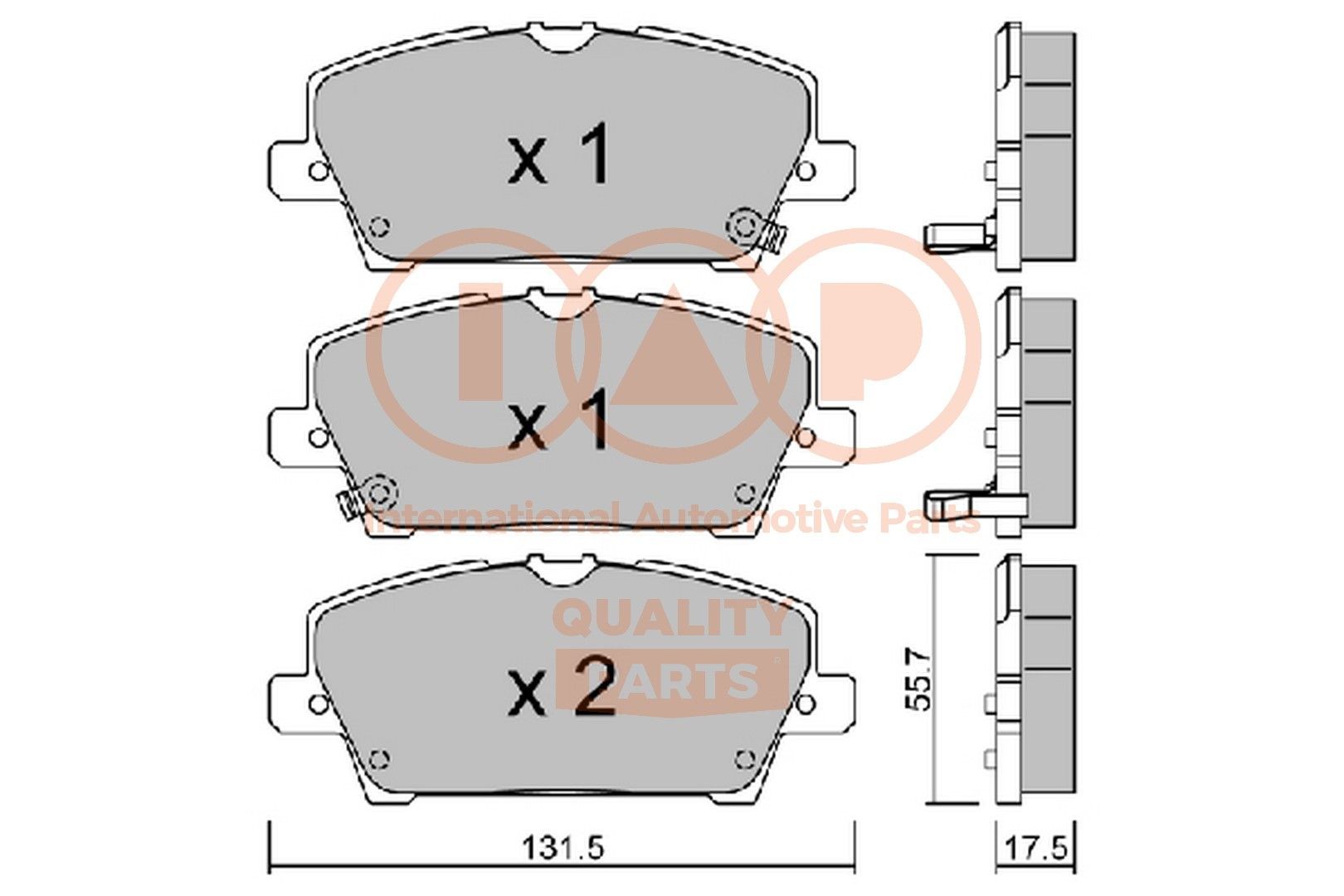 Honda LOGO Disk brake pads 15173389 IAP QUALITY PARTS 704-06028P online buy