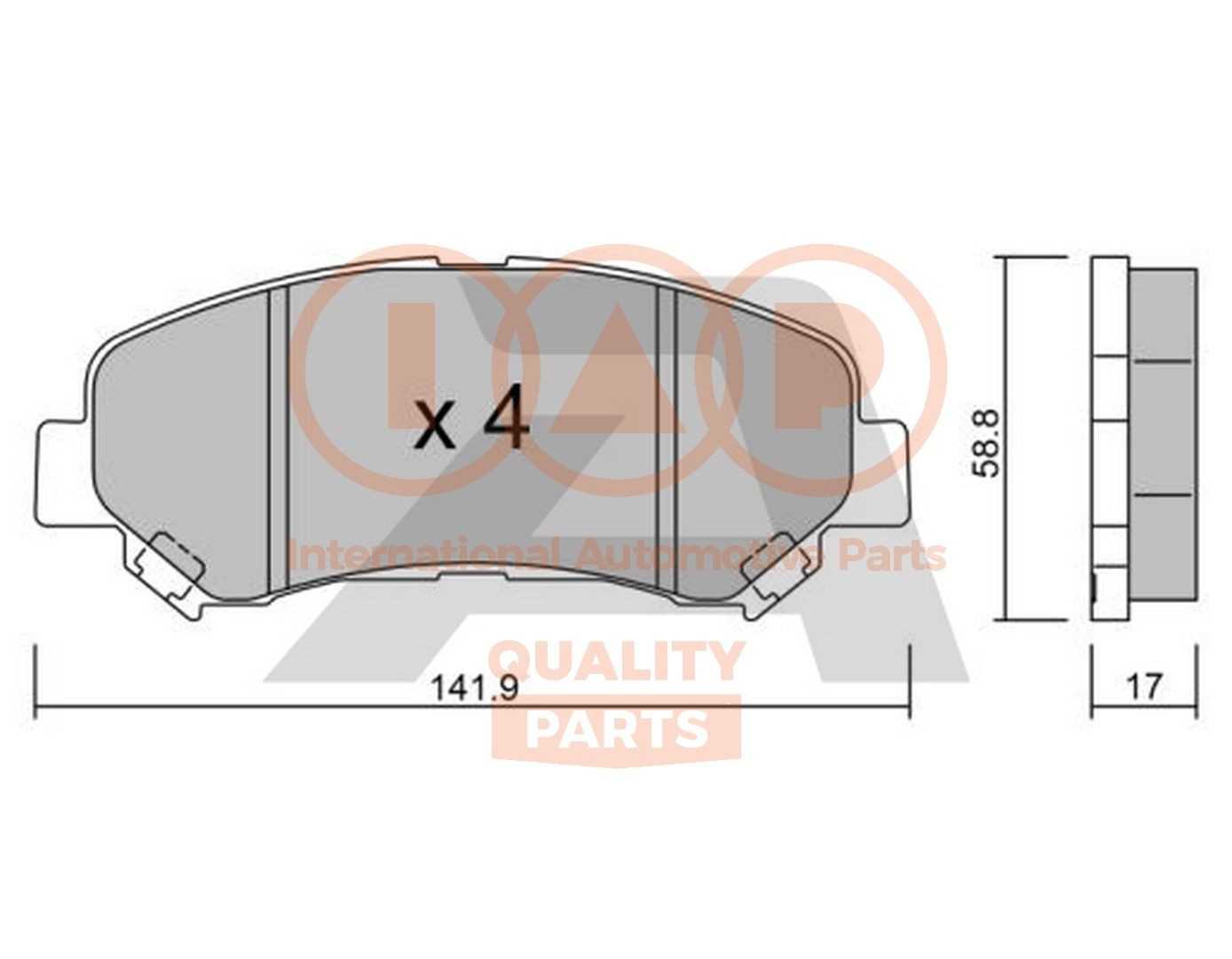 Nissan NOTE Disk brake pads 15173613 IAP QUALITY PARTS 704-13102P online buy