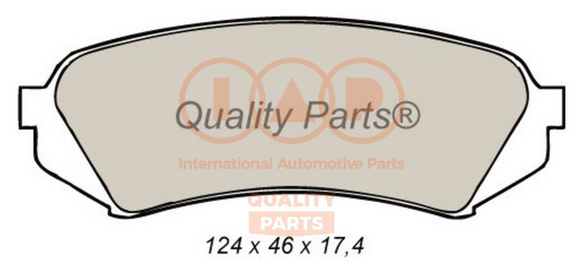 Great value for money - IAP QUALITY PARTS Brake pad set 704-17048P