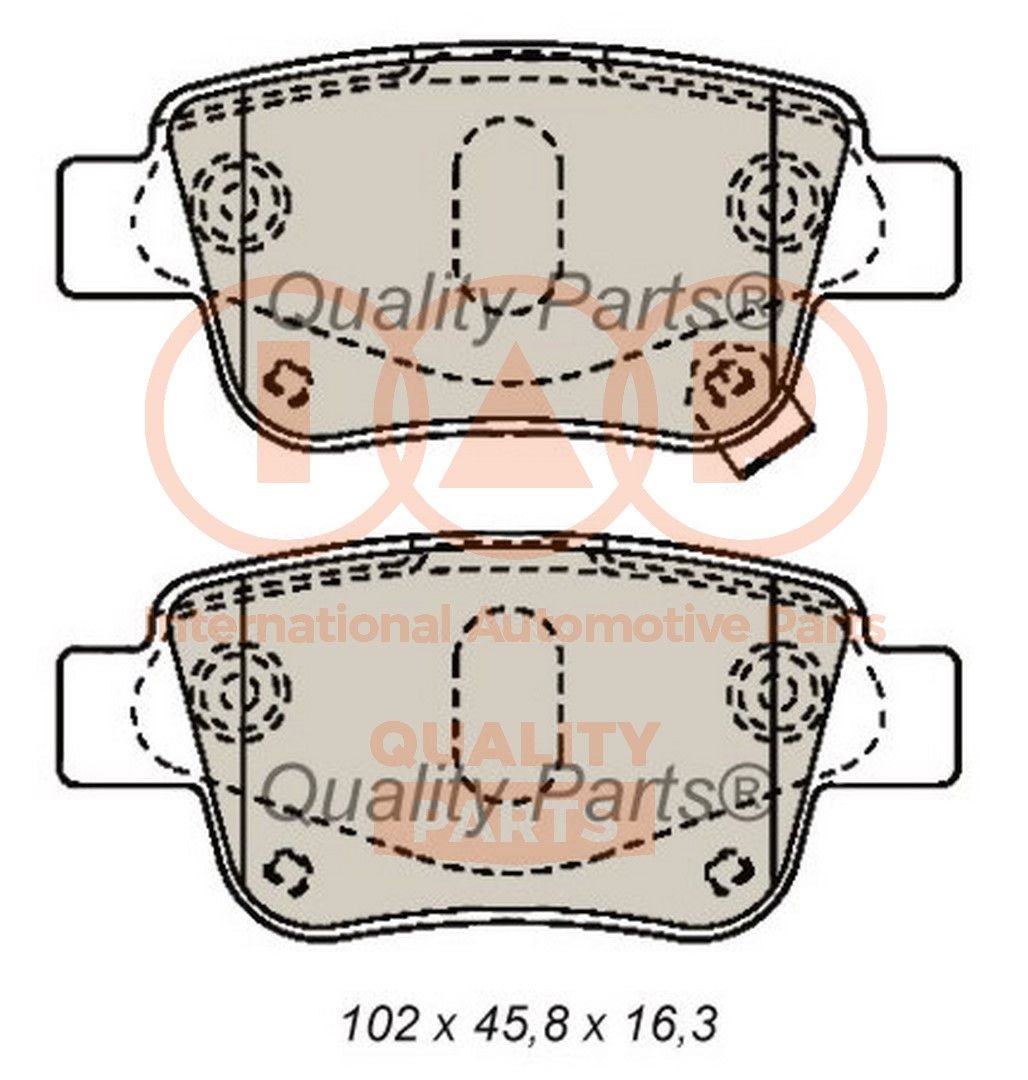 Original IAP QUALITY PARTS Brake pad kit 704-17183P for TOYOTA COROLLA