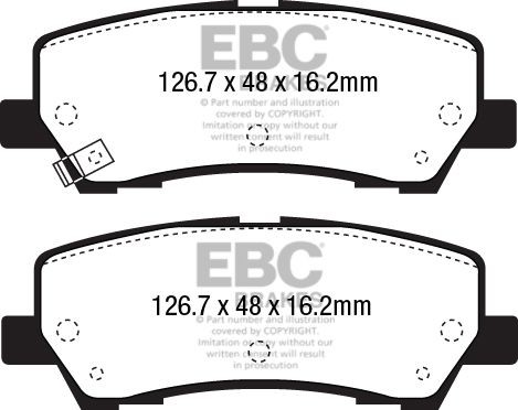 DP43043R EBC Brakes Brake pad set - buy online