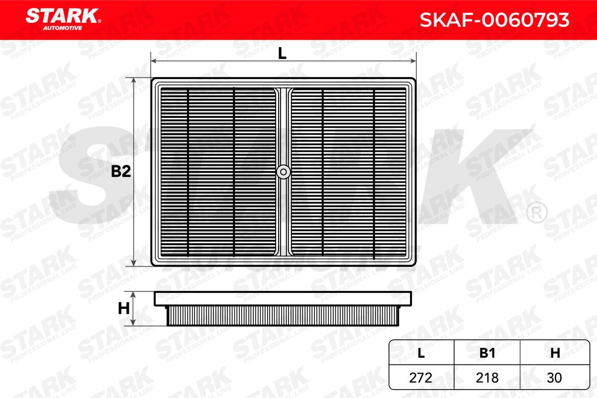 SKAF-0060793 Air filter SKAF-0060793 STARK 30,0mm, 218,0mm, 272,0mm, Filter Insert