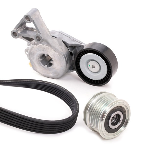 RIDEX 542R0290 V-Ribbed Belt Set Pulleys: with freewheel belt pulley, Check alternator freewheel clutch & replace if necessary