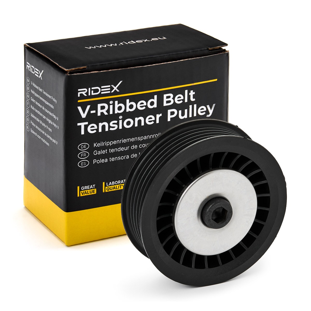 RIDEX 310T0312 Tensioner pulley, v-ribbed belt DACIA DOKKER 2012 price