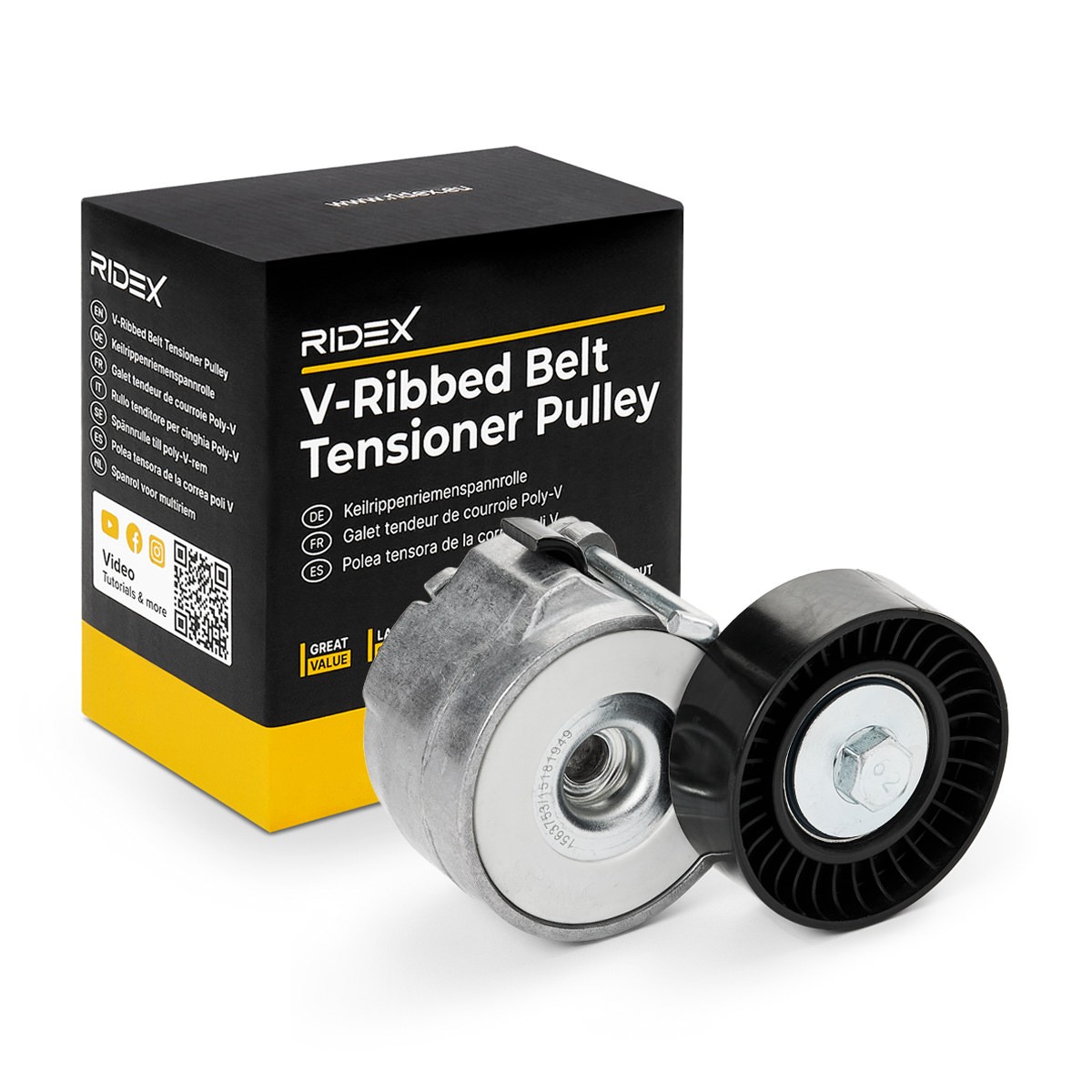RIDEX 541V0048 Belt Tensioner, v-ribbed belt