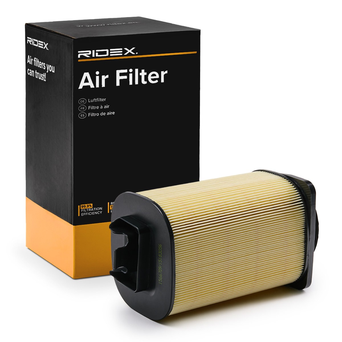 RIDEX 8A1021 Air filter 257,0mm, 120,8mm, Filter Insert