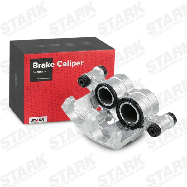 STARK SKBC-0461094 Brake caliper Grey Cast Iron, 195,0mm, Front Axle Left, with holding frame