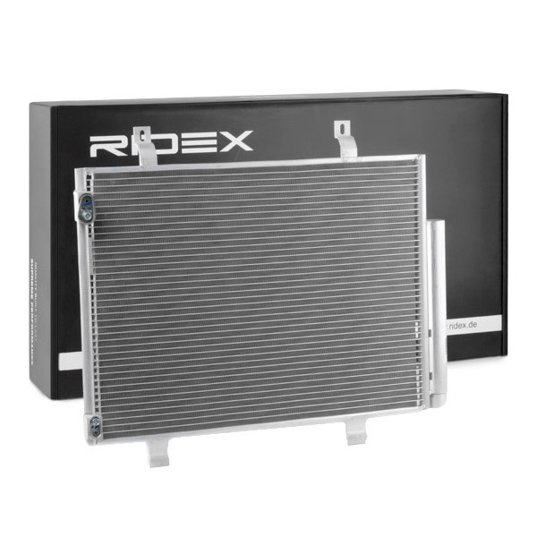 RIDEX 448C0278 Air conditioning condenser with dryer, 520x370x16, 15,5mm, 10,2mm, Aluminium, 370mm, 520mm, 16mm