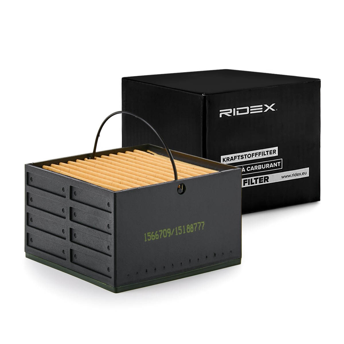 RIDEX Filter Insert Height: 54,0mm Inline fuel filter 9F0376 buy