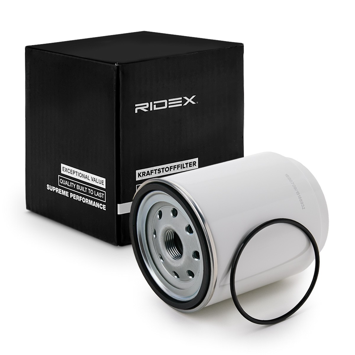 RIDEX Spin-on Filter Height: 129,5mm Inline fuel filter 9F0380 buy