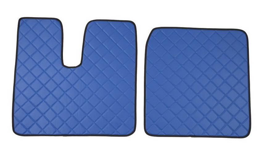 F-CORE FF05 BLUE Floor mats Leatherette, Front, Quantity: 2, blue