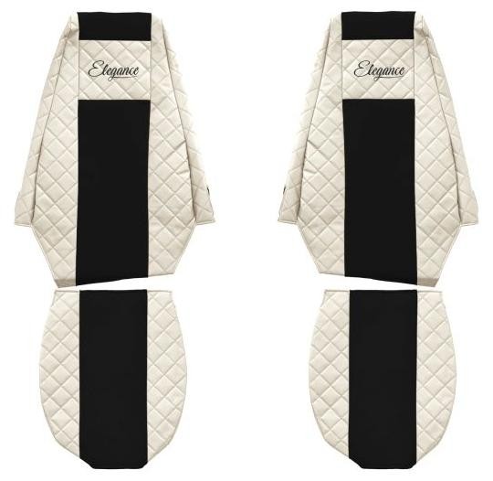 F-CORE Elegance Ivory White, Patterned, Leatherette, Front Number of Parts: 4-part Seat cover FX08 CHAMP buy