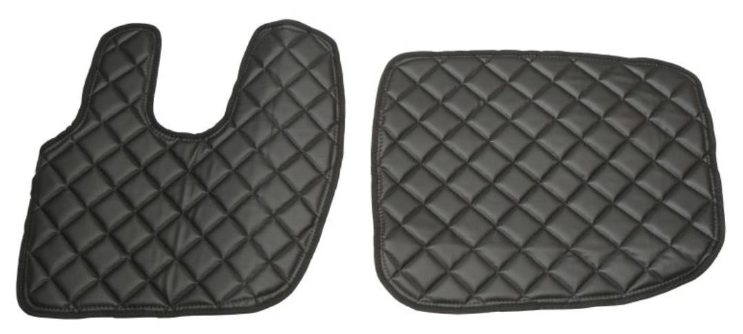 F-CORE FF08 BLACK Floor mats Leatherette, Front, Quantity: 2, black
