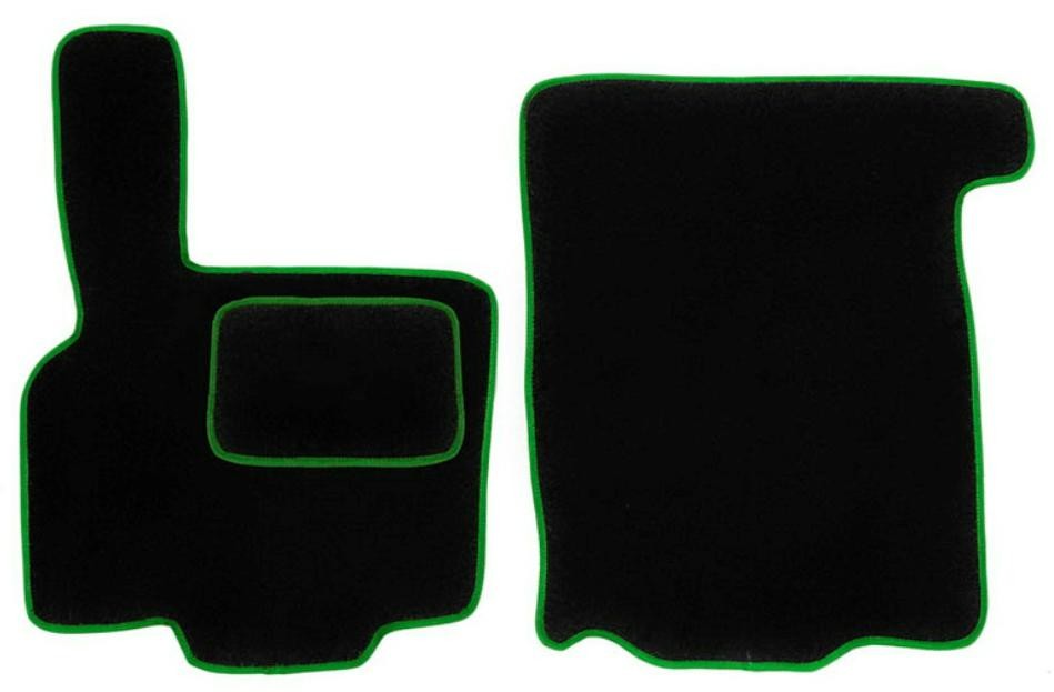 F-CORE MT01 GREEN Floor mats Textile, Front, Quantity: 2, green