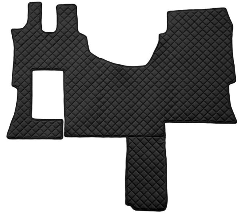 F-CORE FL33 BLACK Floor mats Leatherette, Front, Quantity: 1, black