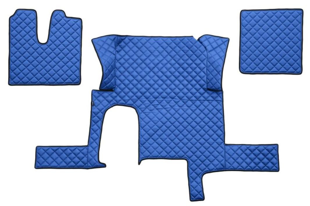 F-CORE FL29 BLUE Floor mats Leatherette, Front, Quantity: 3, blue