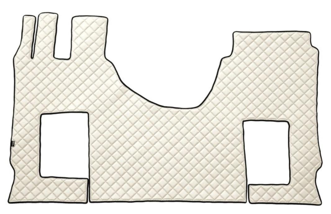 F-CORE FL32 CHAMP Floor mats Leatherette, Front, Quantity: 1, Ivory White