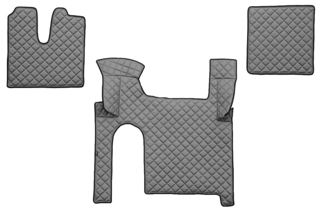 F-CORE FL30 GRAY Floor mats Leatherette, Front, Quantity: 3, grey