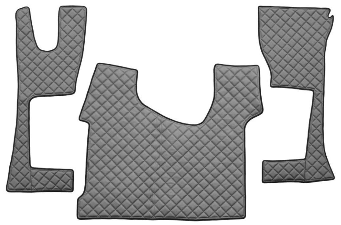 Floor mats F-CORE Leatherette, Front, Quantity: 3, grey - FL34 GRAY