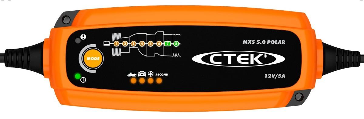 56-855 CTEK MXS 5.0 Polar Batterieladegerät tragbar, Erhaltungsladegerät,  5A, 12V, 1.2-110Ah