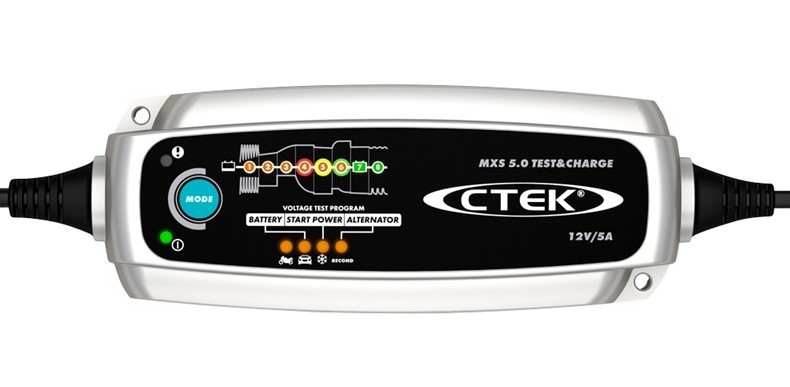 Caricabatterie CTEK MXS, 5.0 TEST&CHARGE 56-308
