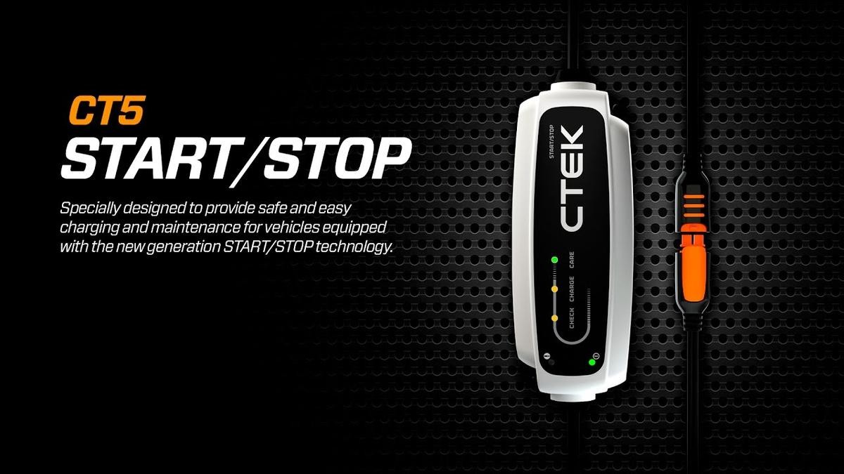 CTEK CT5 START/STOP, Caricabatterie 12V, Mantenitore Di Carica Per