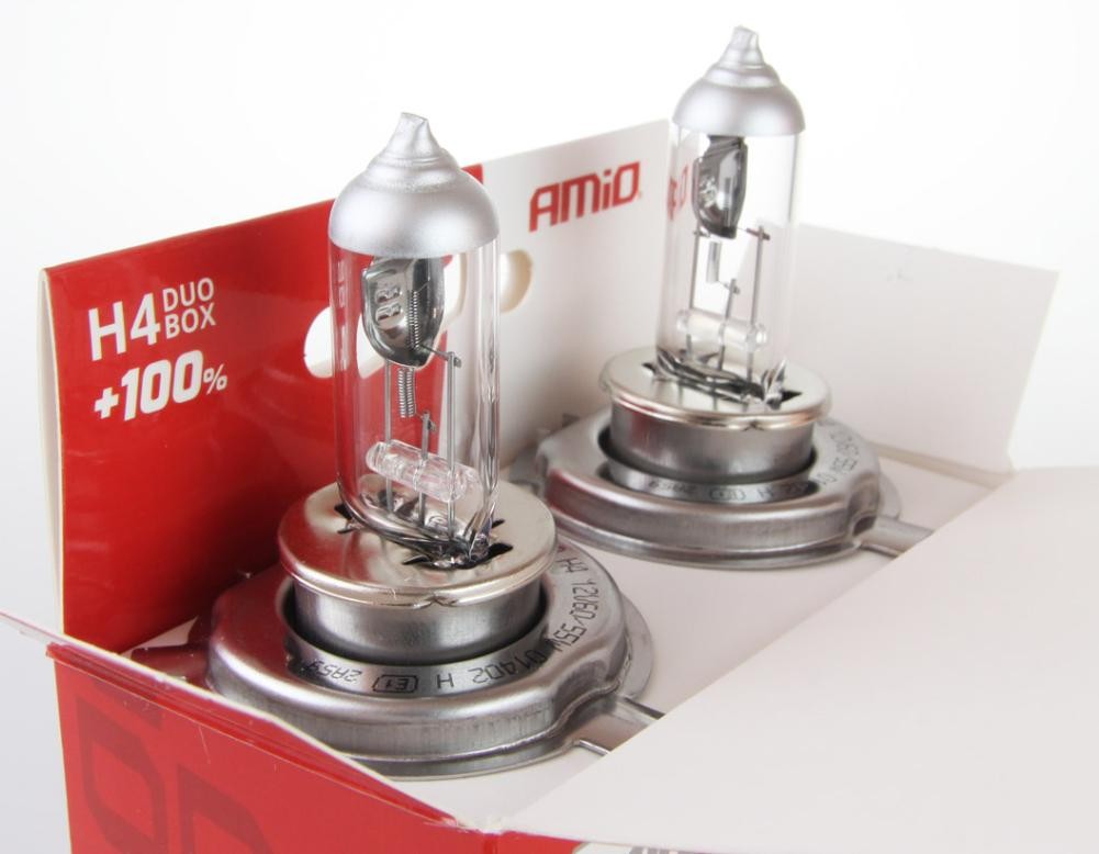 Zarnica zarometa za dolgo lucjo AMiO LumiTec Silver DUO BOX H4 55W P43t, Halogena, transparenten, +100% - 01402