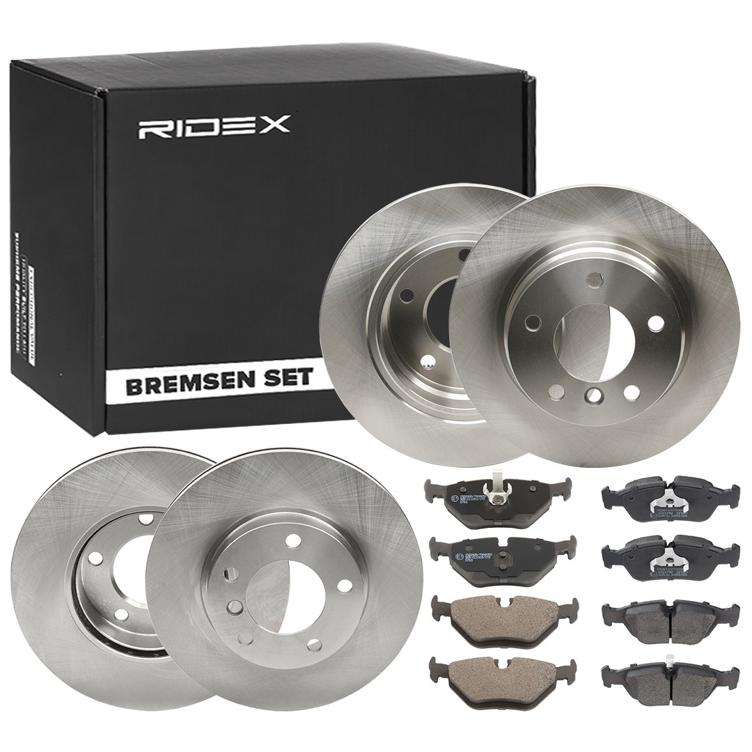 RIDEX 3405B0356 Brake discs and pads E46 Coupe 318 Ci 150 hp Petrol 2004 price