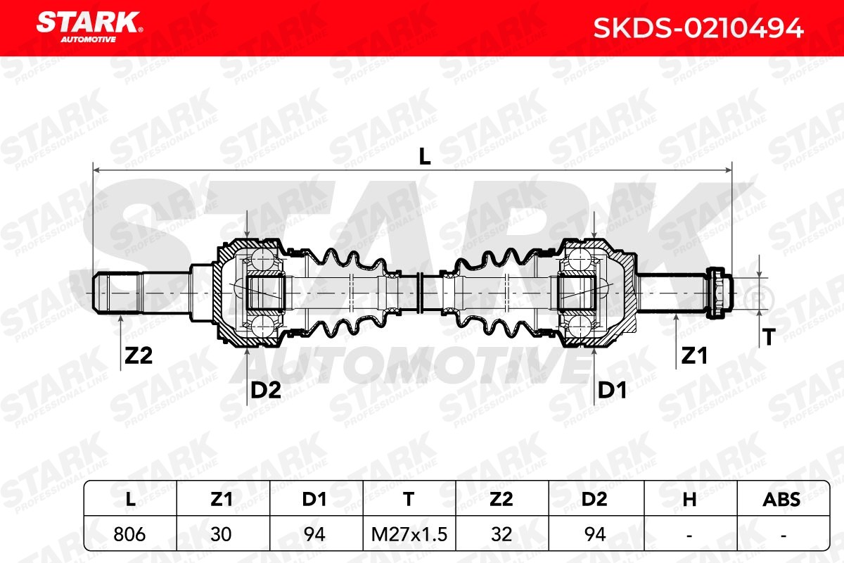STARK CV axle SKDS-0210494 buy online