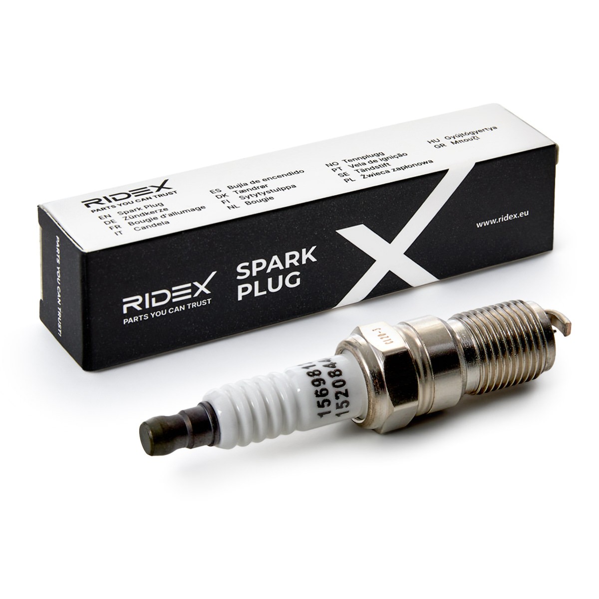 Original RIDEX Spark plug 686S0102 for FORD FIESTA
