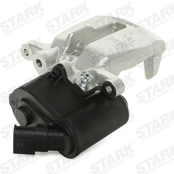 STARK SKBC-0461125 Brake caliper Cast Iron Grey, Cast Iron, 134mm, Rear Axle Left, without holder, for vehicles with electric parking brake