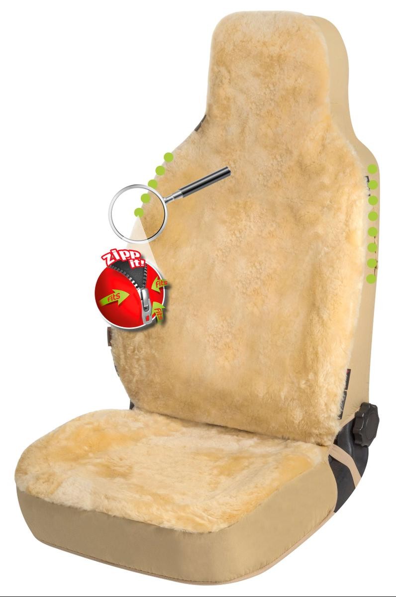 NORAUTO Sitzbezug für 2 Vordersitze, Design JUPITER-1 creme-beige
