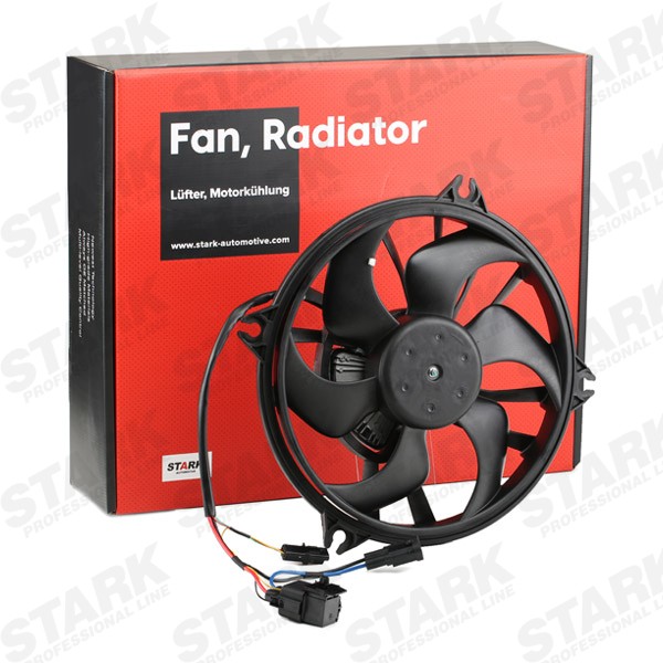 STARK SKRF-0300174 Fan, radiator for vehicles with/without air conditioning, Ø: 390 mm, 365W, without radiator fan shroud, with integrated relay, with control unit