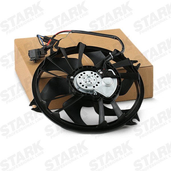 STARK SKRF-0300178 Fan, radiator for vehicles with/without air conditioning, Ø: 415 mm, 160W, without radiator fan shroud, with load resistor, with integrated relay