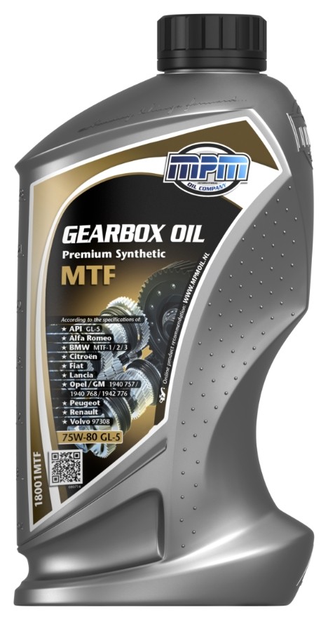 MPM Premium Synthetic, MTF 18001MTF Transmission fluid 75W-80, Synthetic Oil, Capacity: 1l